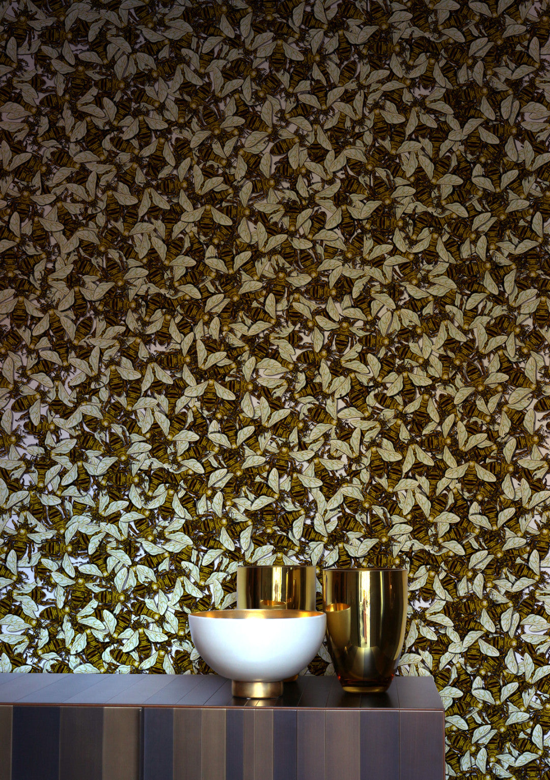 Wild Honey Bee Allover Wallpaper by Timorous Beasties