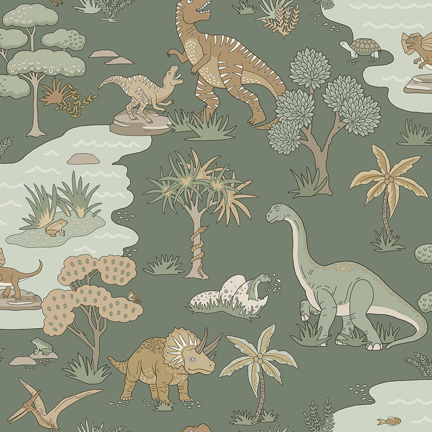 Dino Zoo Wallpaper by Holden Decor