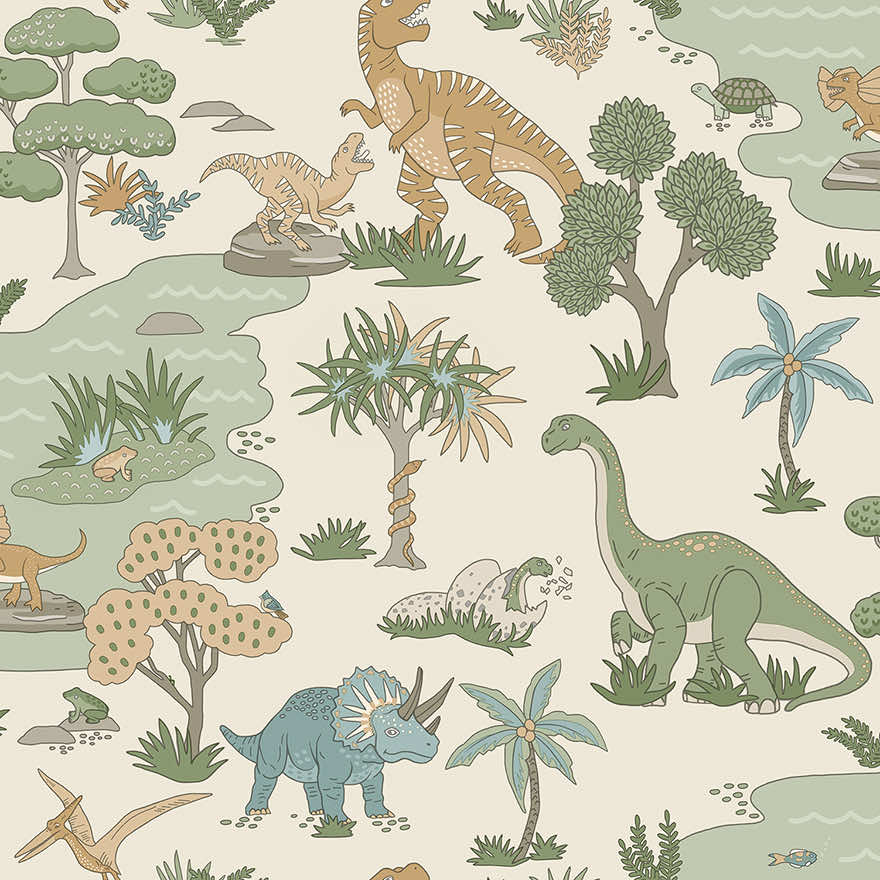 Dino Zoo Wallpaper by Holden Decor