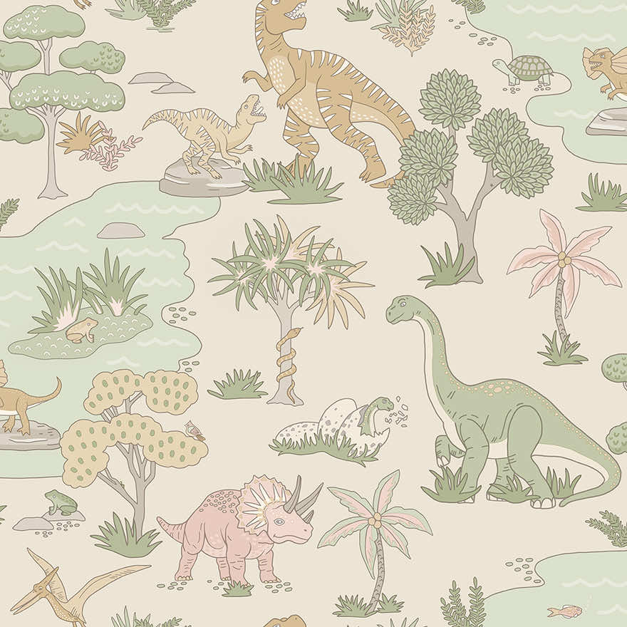Dino Zoo Wallpaper by Holden Decor