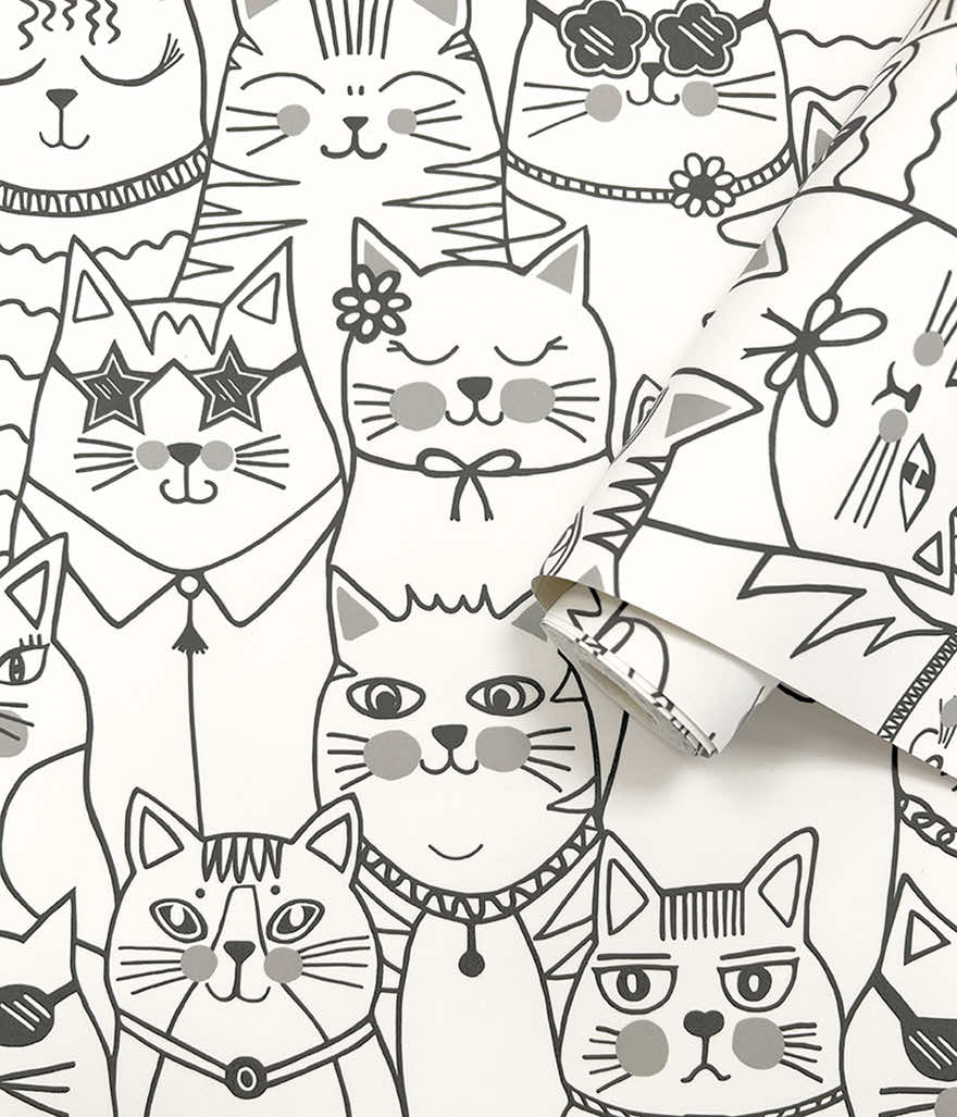 Colour Me Cats Wallpaper by Holden Decor