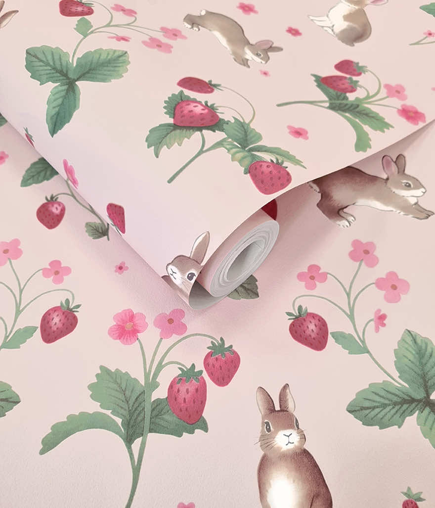 Bunnies & Berries Wallpaper by Holden Decor