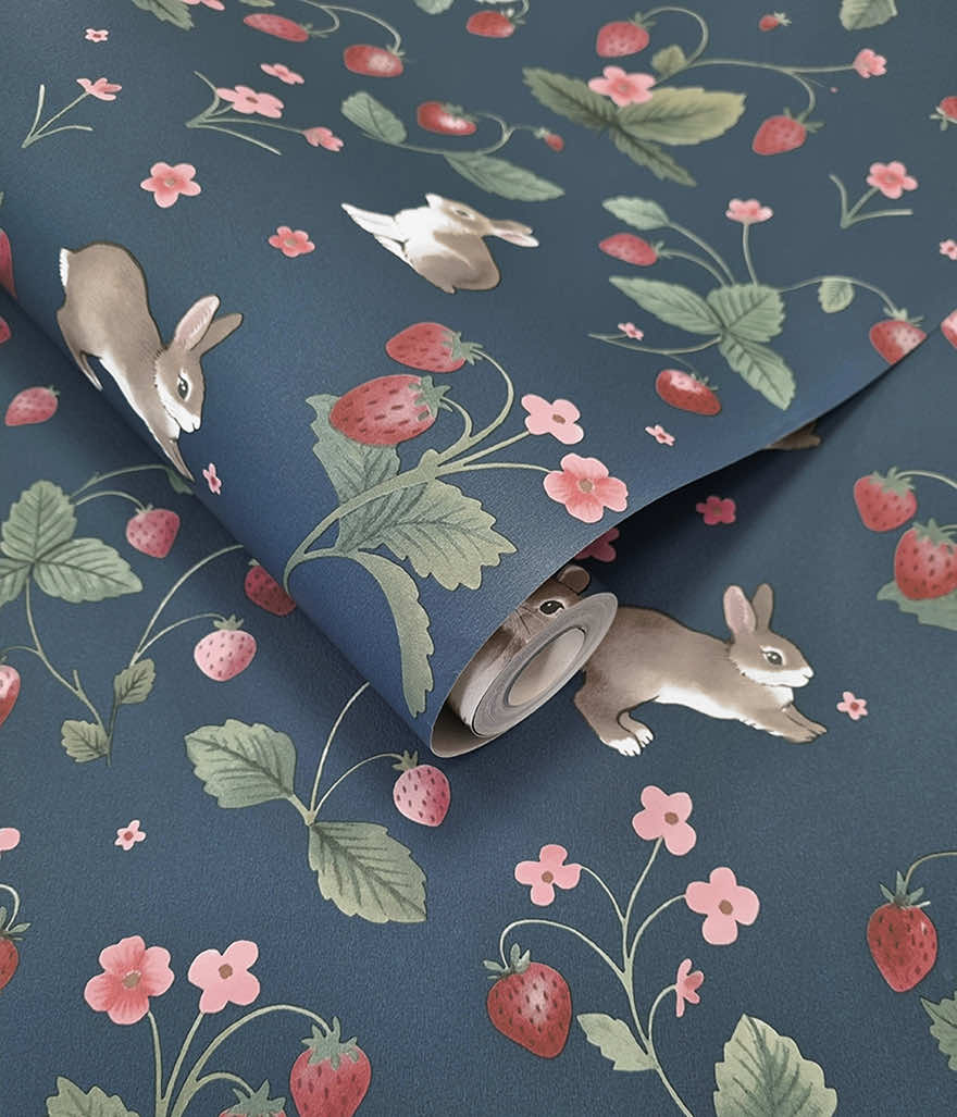 Bunnies & Berries Wallpaper by Holden Decor