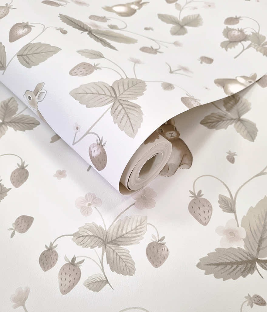 Bunnies & Berries Wallpaper by Holden Decor