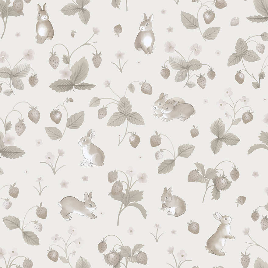 Bunnies & Berries Wallpaper by Holden Decor