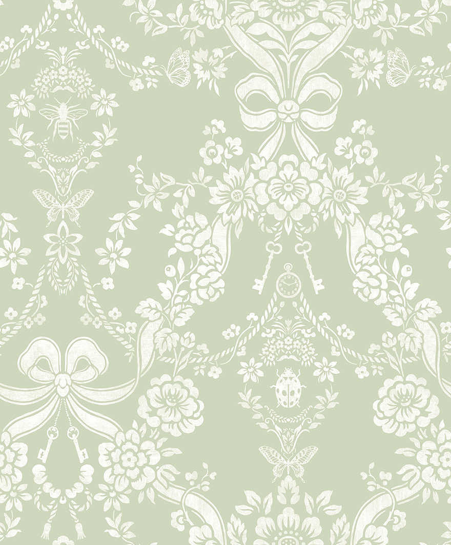 Bow Damask Wallpaper by Holden Decor