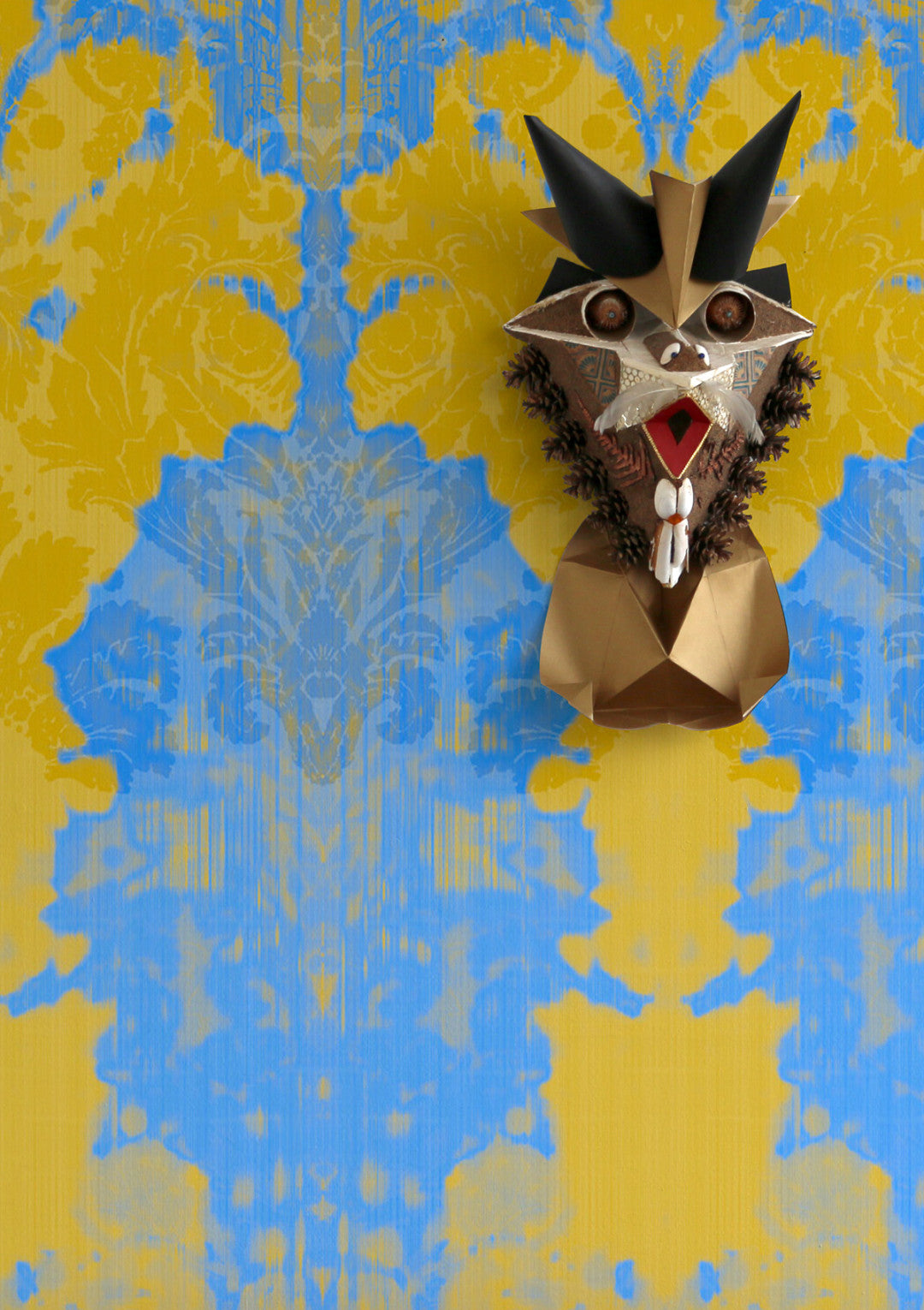 Ikat Damask Wallpaper by Timorous Beasties