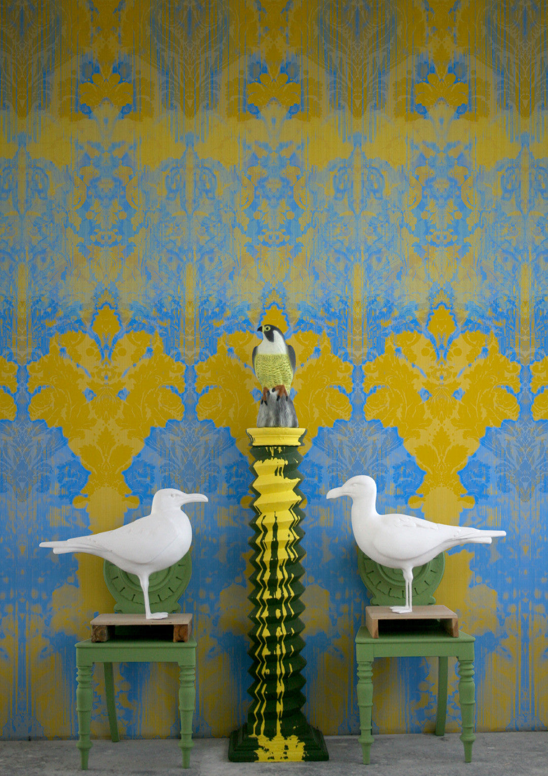 Ikat Damask Wallpaper by Timorous Beasties