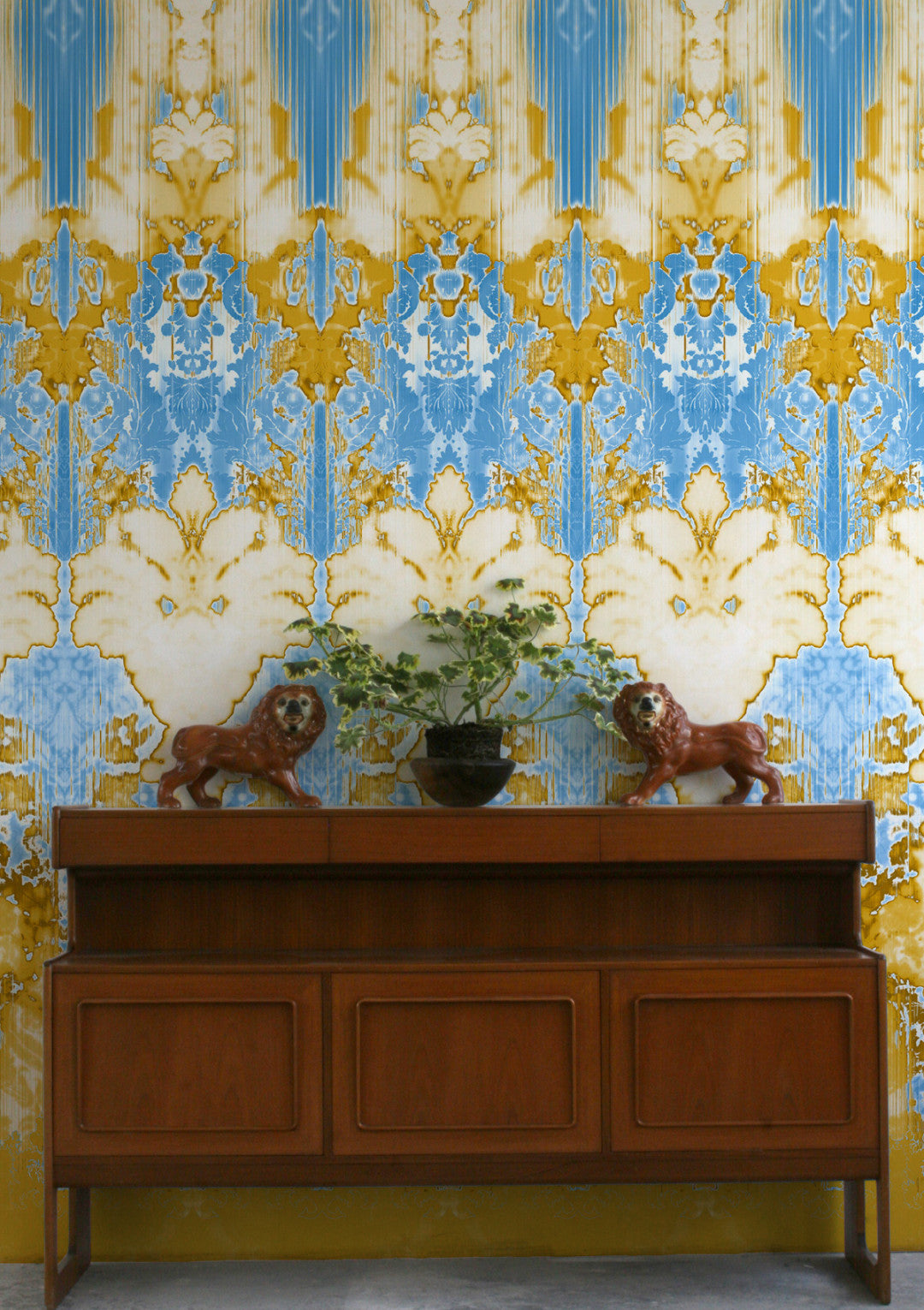 Ikat Damask Wallpaper by Timorous Beasties