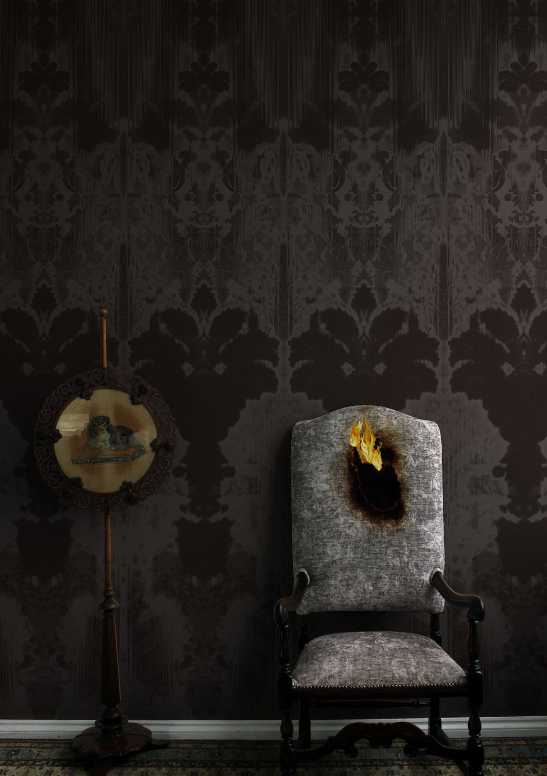 Ikat Damask Wallpaper by Timorous Beasties