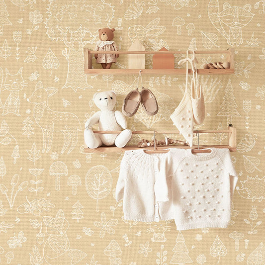 Forest Kingdom Wallpaper by Galerie (Little Explorers 2 Collection)