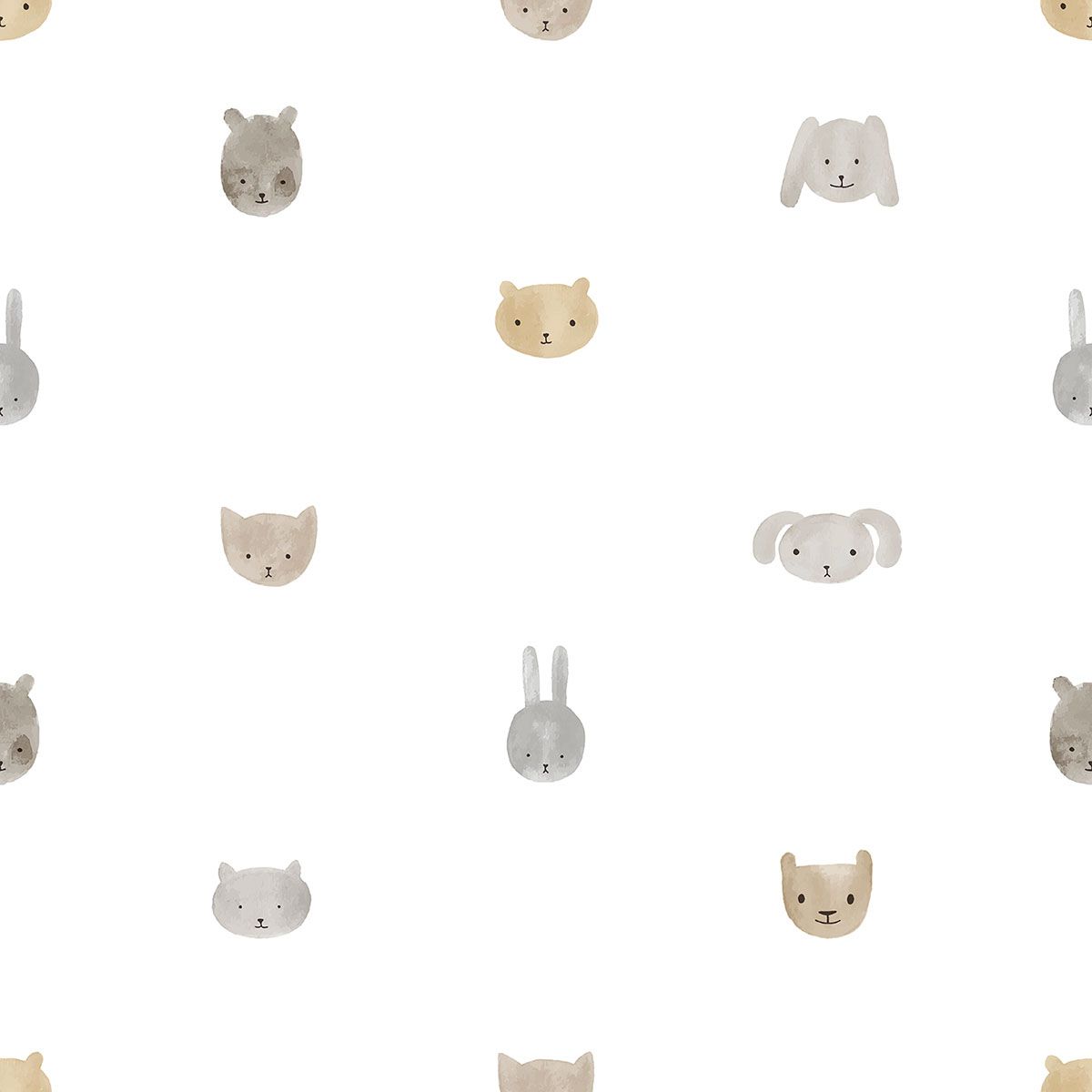 Happy Heads Wallpaper by Galerie (Little Explorers 2 Collection)
