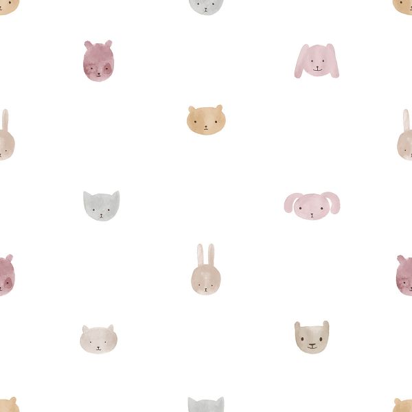 Happy Heads Wallpaper by Galerie (Little Explorers 2 Collection)