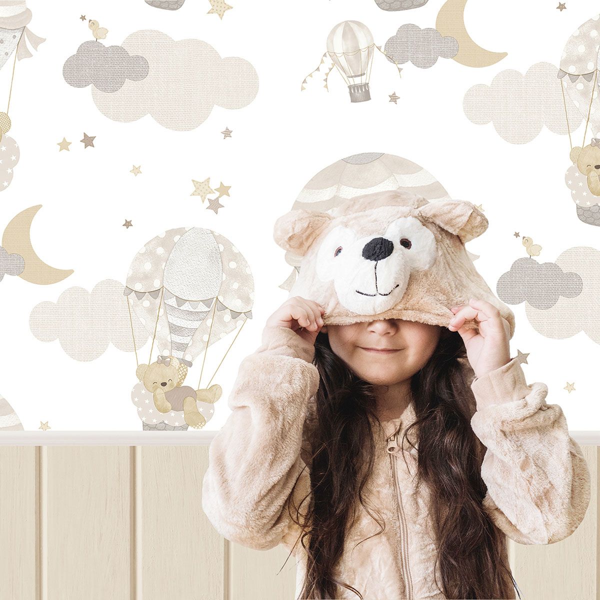 Hot Air Balloons Wallpaper by Galerie (Little Explorers 2 Collection)