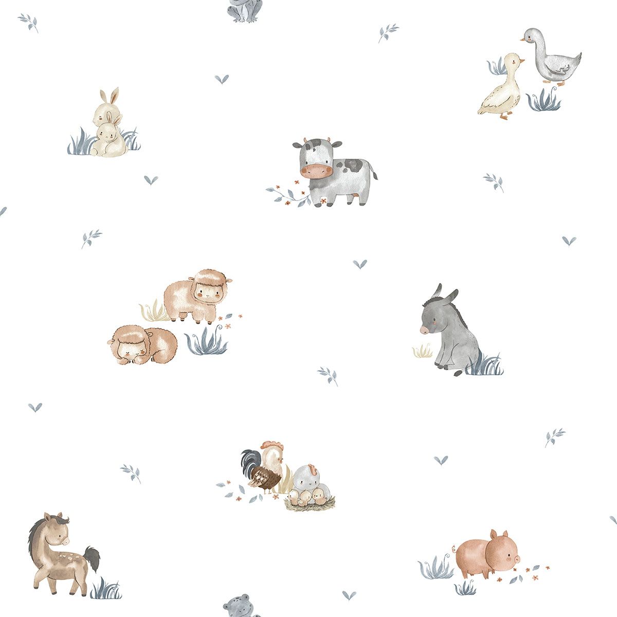 Farm Animals Wallpaper by Galerie (Little Explorers 2 Collection)