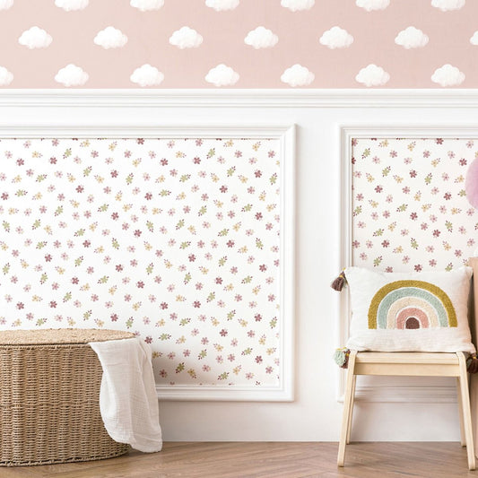 Five Leaf Flower Wallpaper by Galerie (Little Explorers 2 Collection)