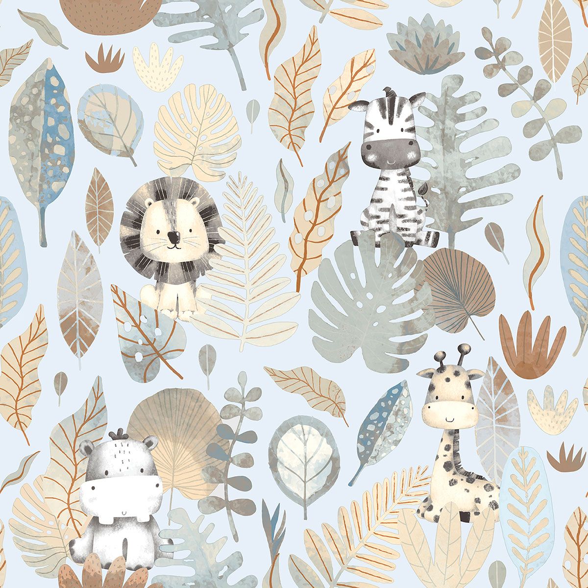 Savannah Wallpaper by Galerie (Little Explorers 2 Collection)
