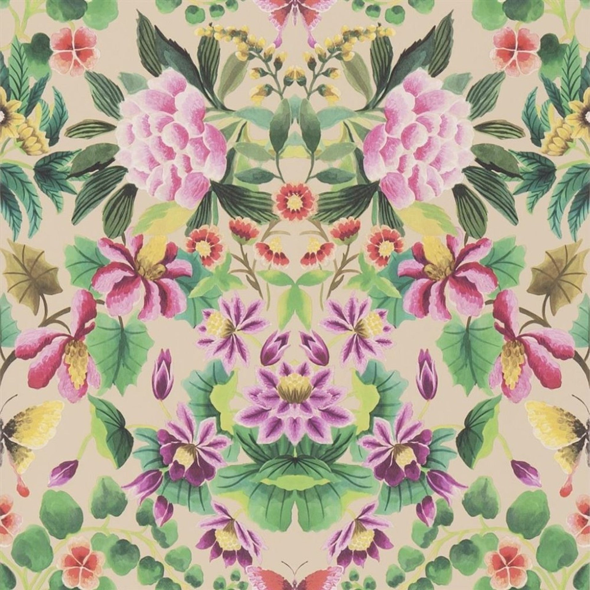 Ikebana Damask Wallpaper by Designers Guild