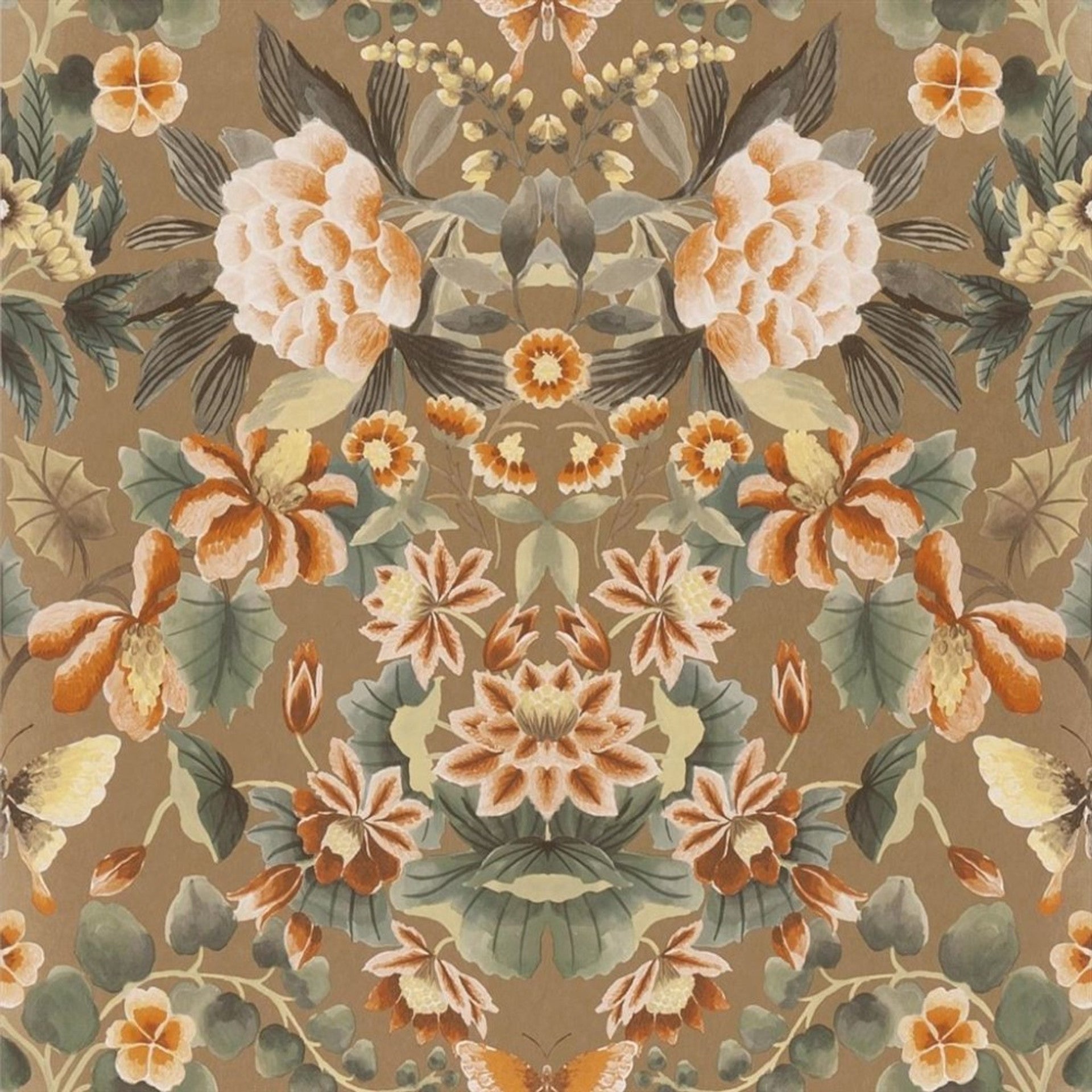 Ikebana Damask Wallpaper by Designers Guild