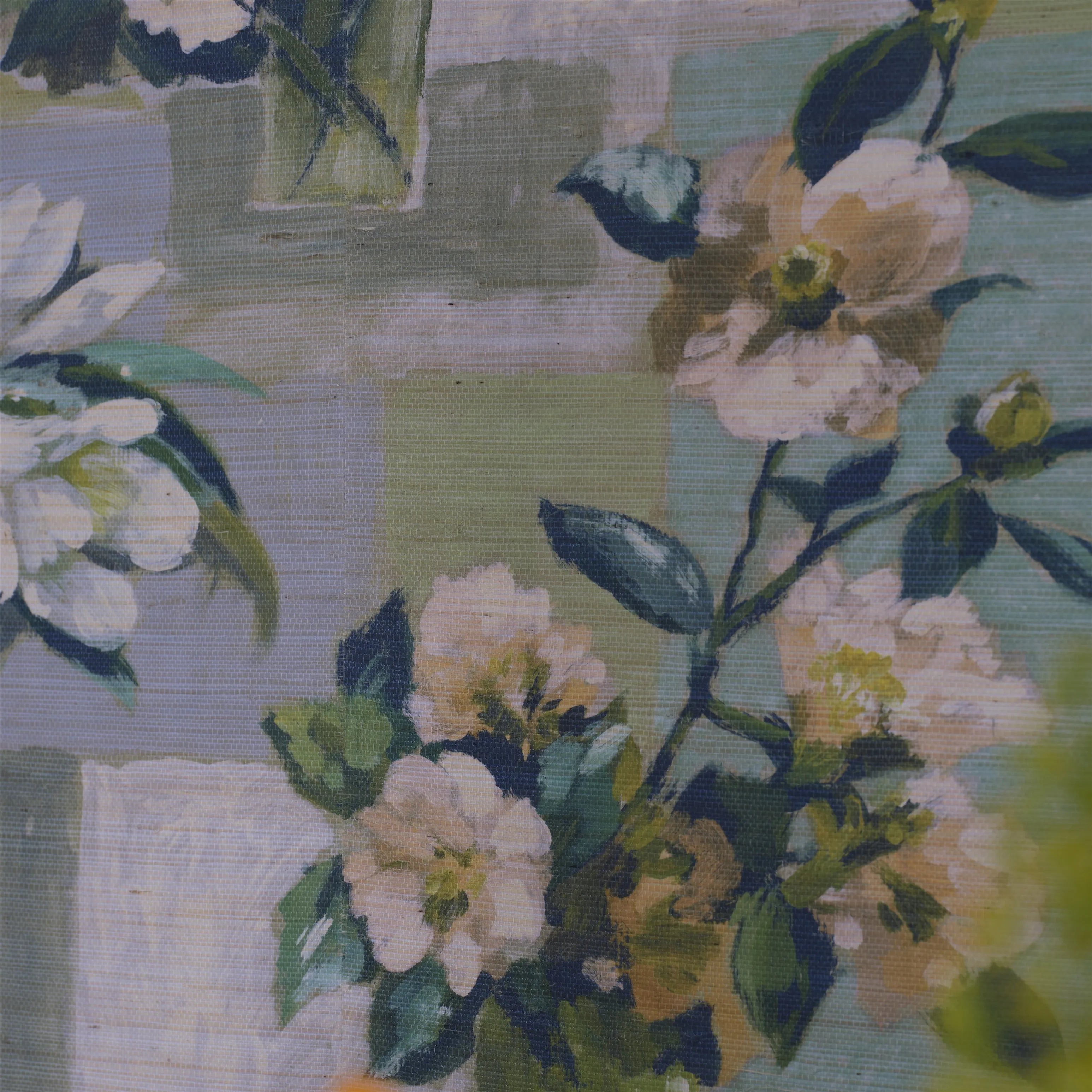 Celadon Vase Grasscloth Wallpaper Panel by Designers Guild