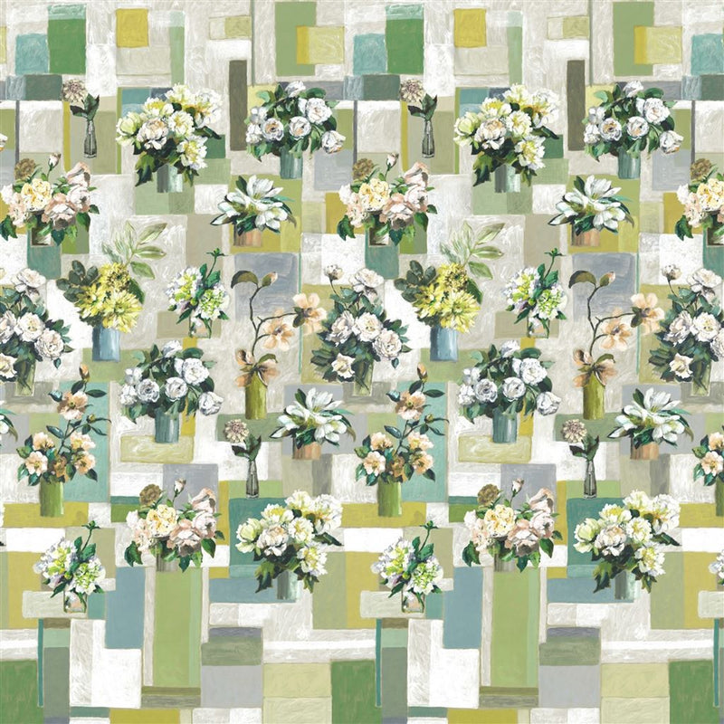 Celadon Vase Wallpaper Panel by Designers Guild