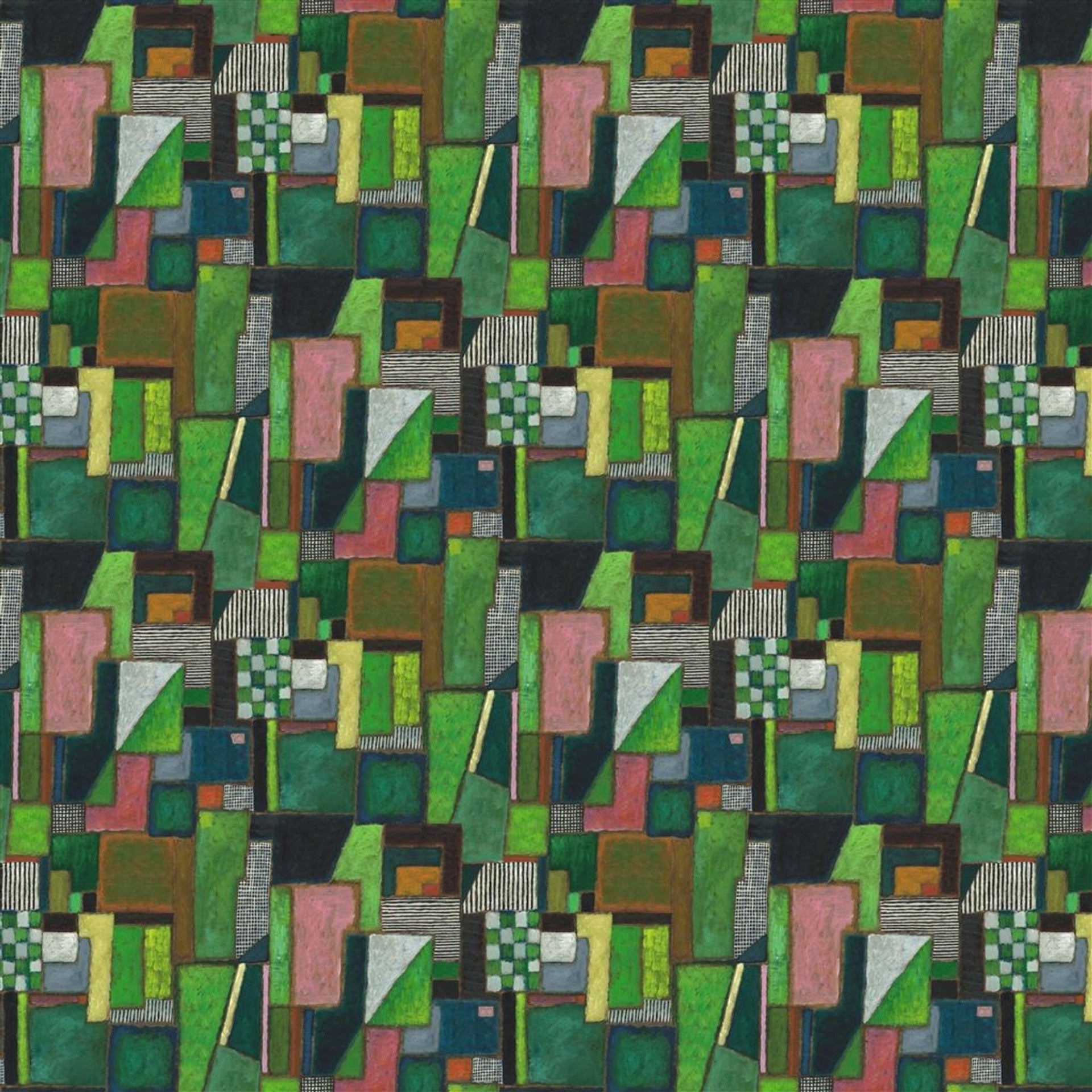 Raku Patchwork Wallpaper by Designers Guild