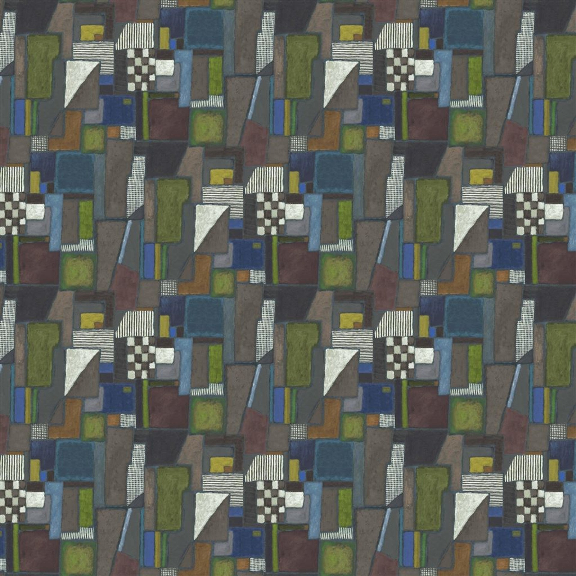 Raku Patchwork Wallpaper by Designers Guild