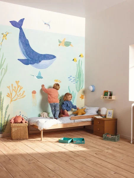 Le Monde de la Mer Panoramic Mural by Caselio