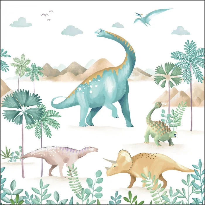 Le Monde des Dinosaures Panoramic Mural by Caselio