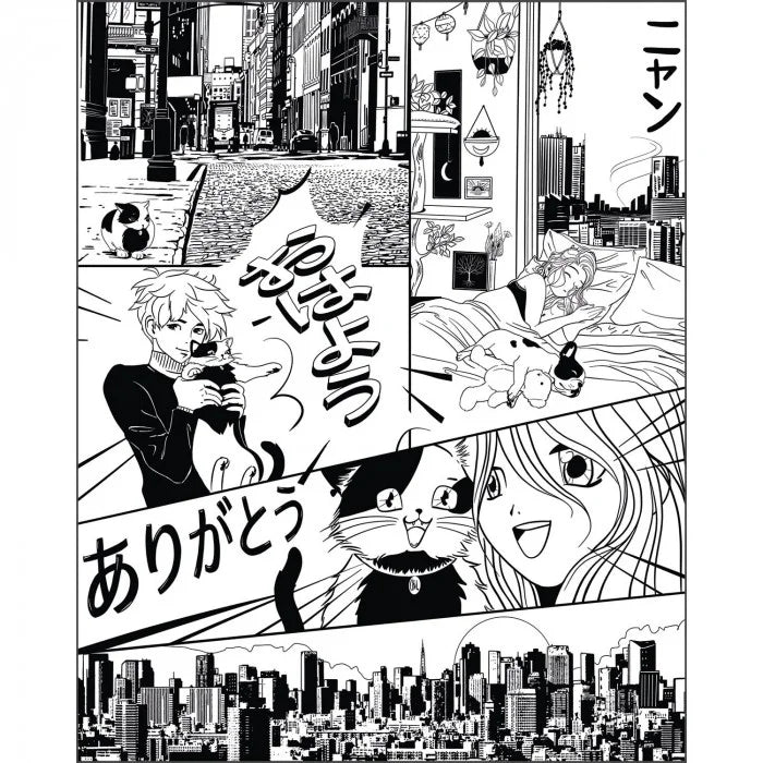 Le Monde du Manga Panoramic Mural by Caselio