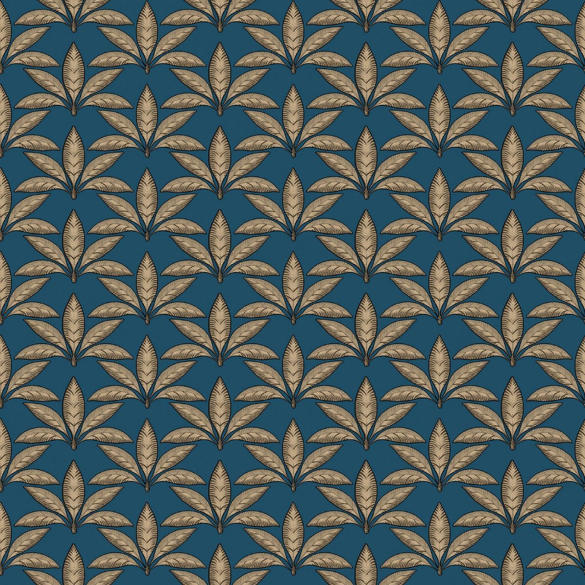Leaf Motif Wallpaper by Galerie (Into The Wild Collection)