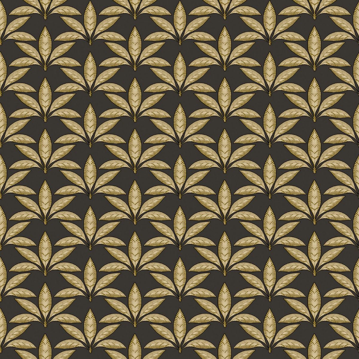 Leaf Motif Wallpaper by Galerie (Into The Wild Collection)
