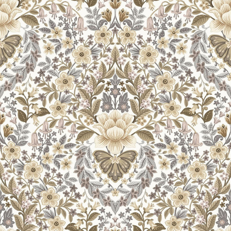 Floral Damask Wallpaper by Galerie (Into The Wild Collection)