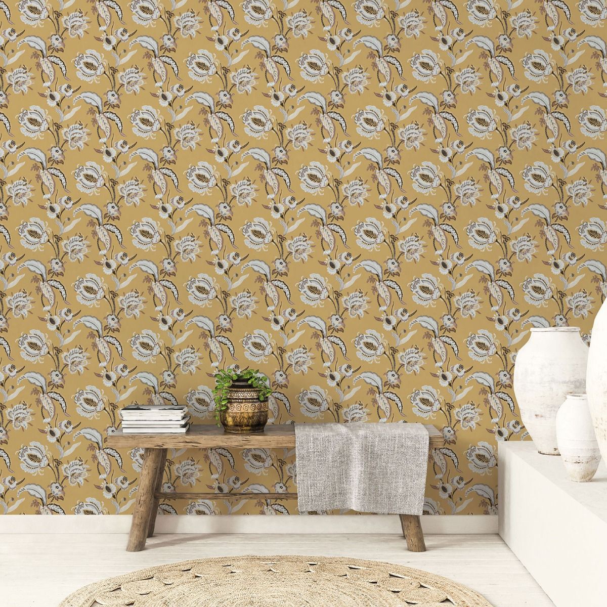 Abstract Floral Wallpaper by Galerie (Into The Wild Collection)