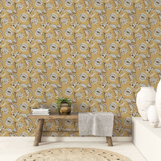 Abstract Floral Wallpaper by Galerie (Into The Wild Collection)