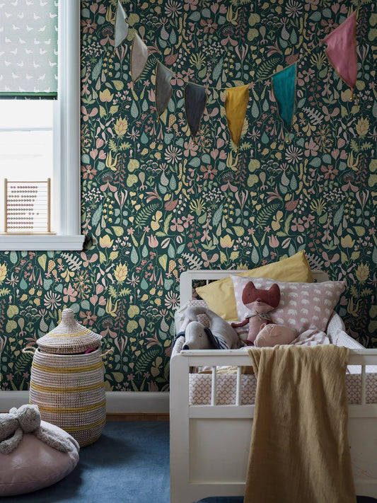 Stig Lindberg Herbarium Wallpaper by BoråsTapeter