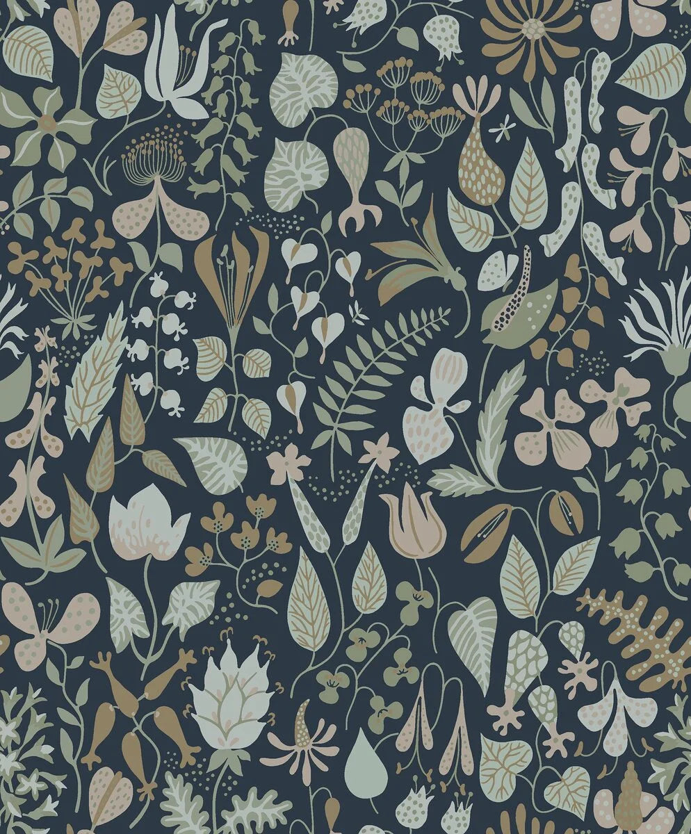 Stig Lindberg Herbarium Wallpaper by BoråsTapeter