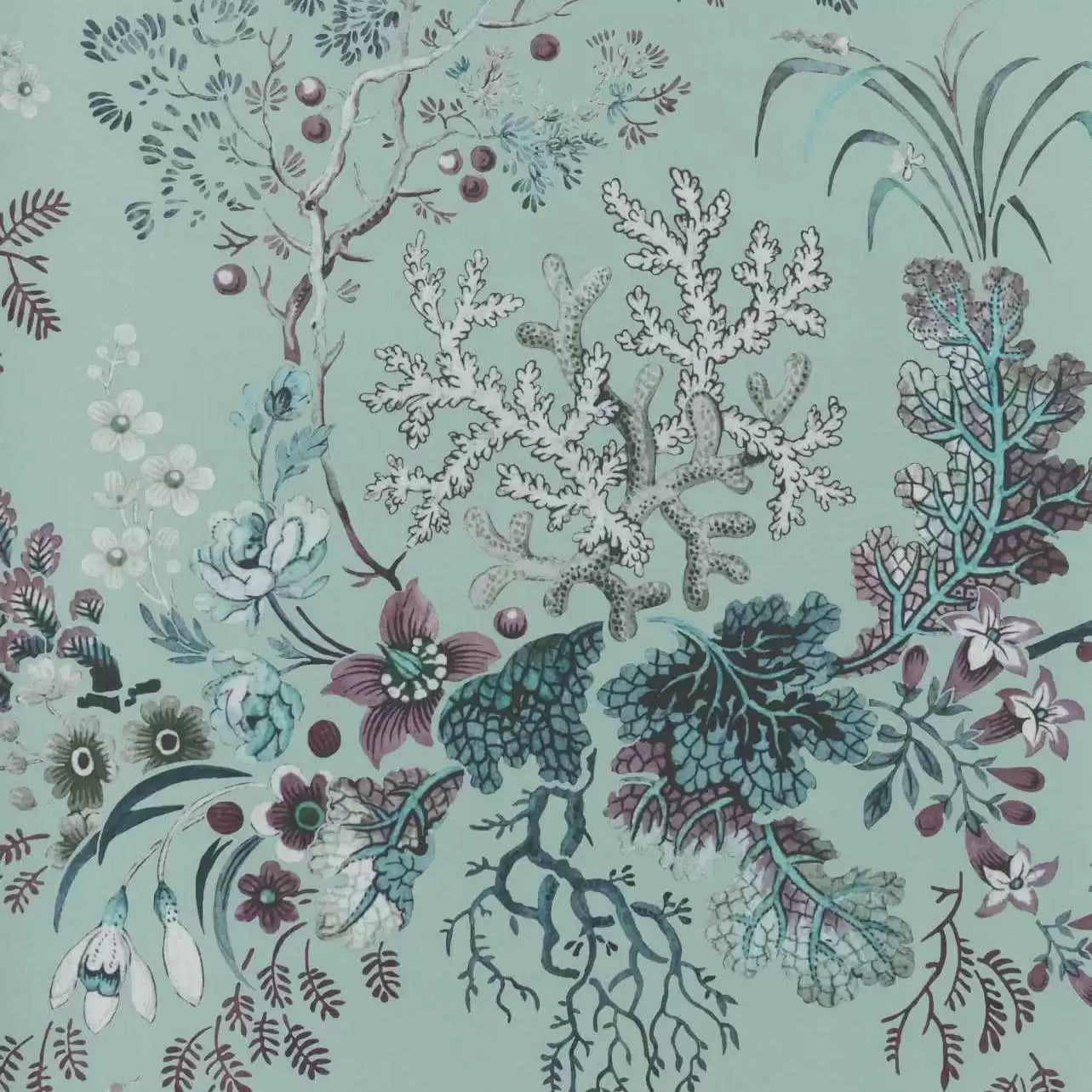 Kilburn's Coral Reef Wallpaper by 1838 V&A Decorative Papers Collection II