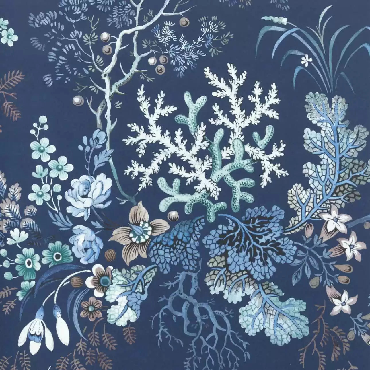Kilburn's Coral Reef Wallpaper by 1838 V&A Decorative Papers Collection II