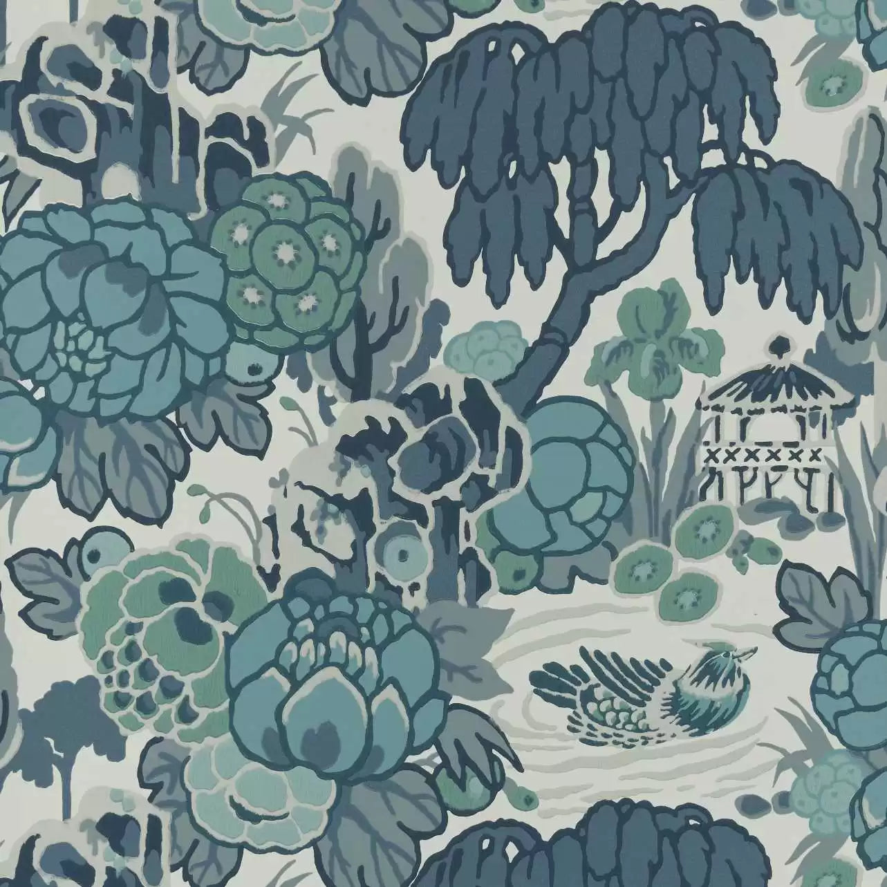 Mandarin Garden Wallpaper V&A and 1838 Collaboration