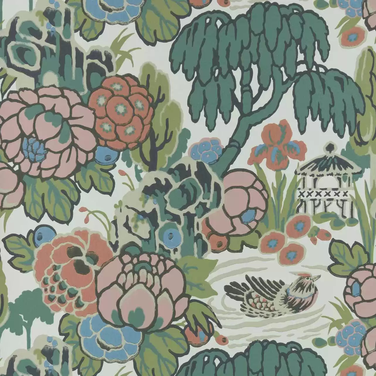 Mandarin Garden Wallpaper V&A and 1838 Collaboration