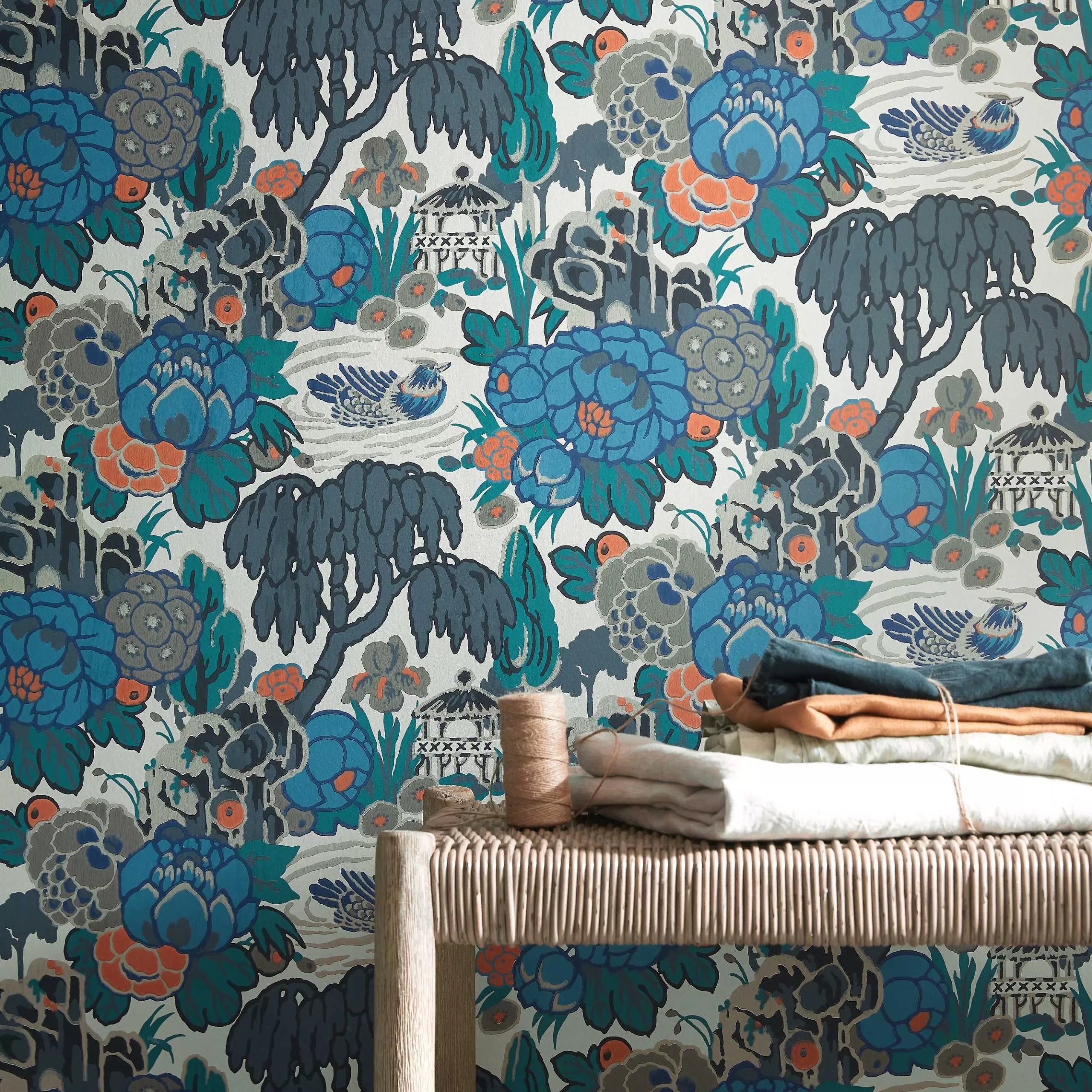 Mandarin Garden Wallpaper V&A and 1838 Collaboration