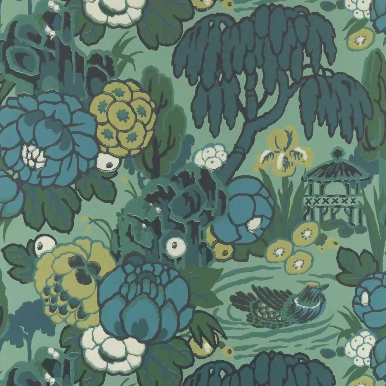 Mandarin Garden Wallpaper V&A and 1838 Collaboration
