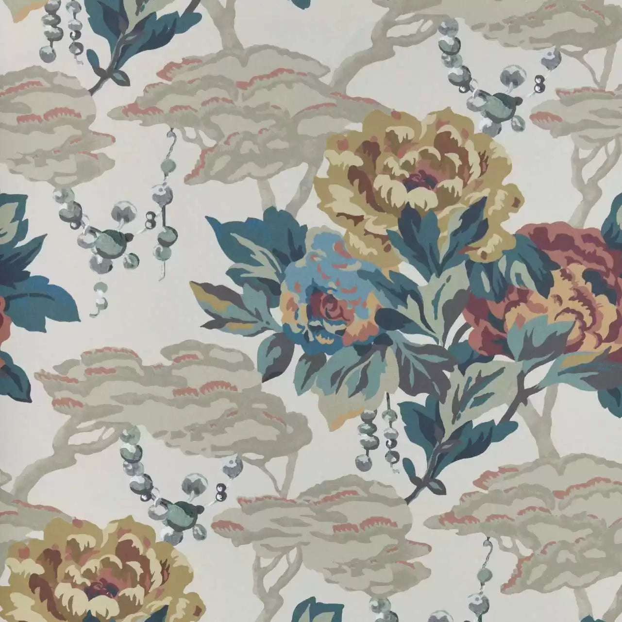 Paeonia Wallpaper by 1838 V&A Decorative Paper Collection