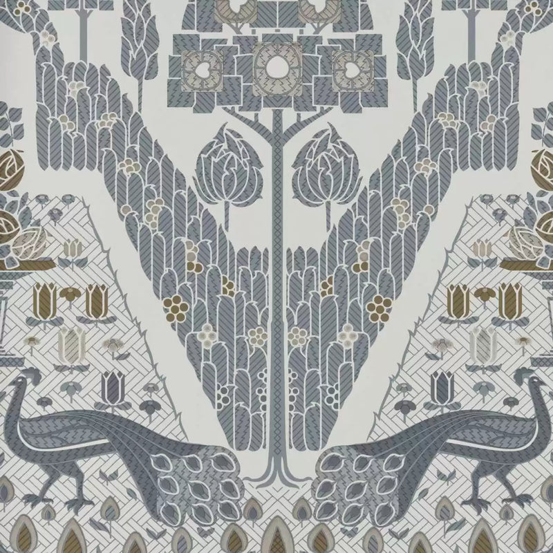 Peacock Topiary Wallpaper by 1838 V&A Decorative Paper Collection