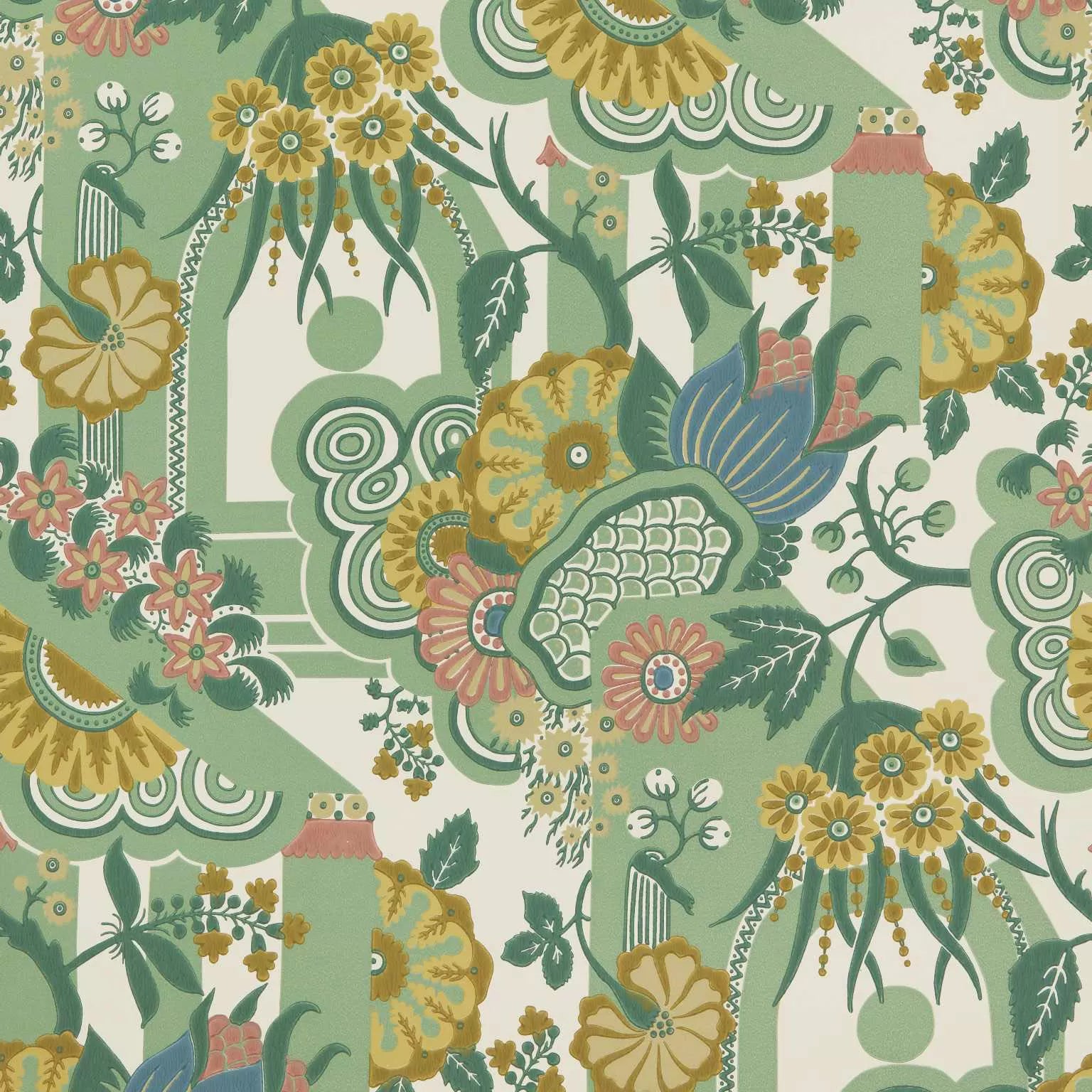 Pineapple Garden Wallpaper by 1838  V&A Decorative Papers II Collection