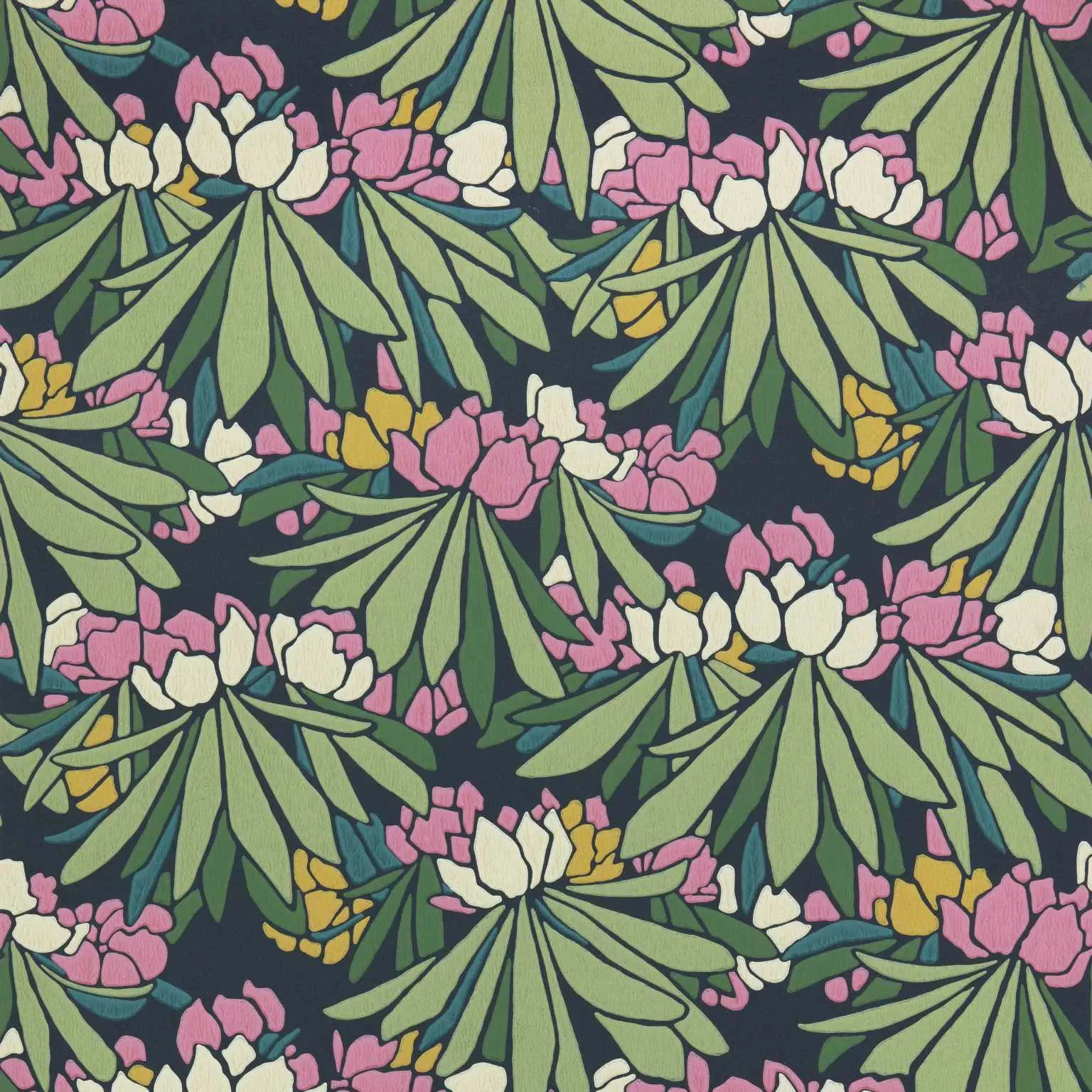 Rhododendron Wallpaper by 1838 V & A Decorative  Papers II Collection