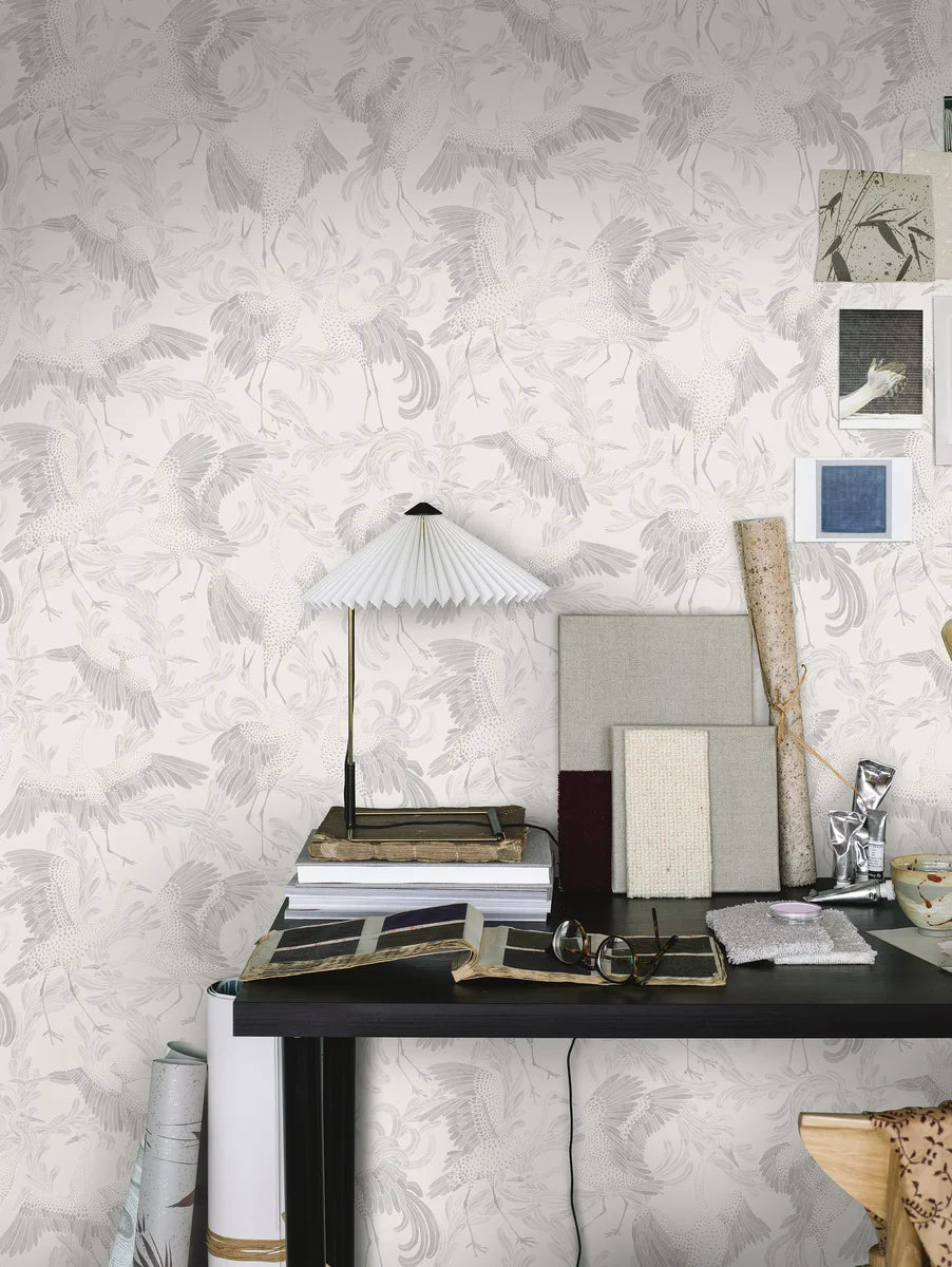 Dancing Crane Wallpaper by Boråstapeter