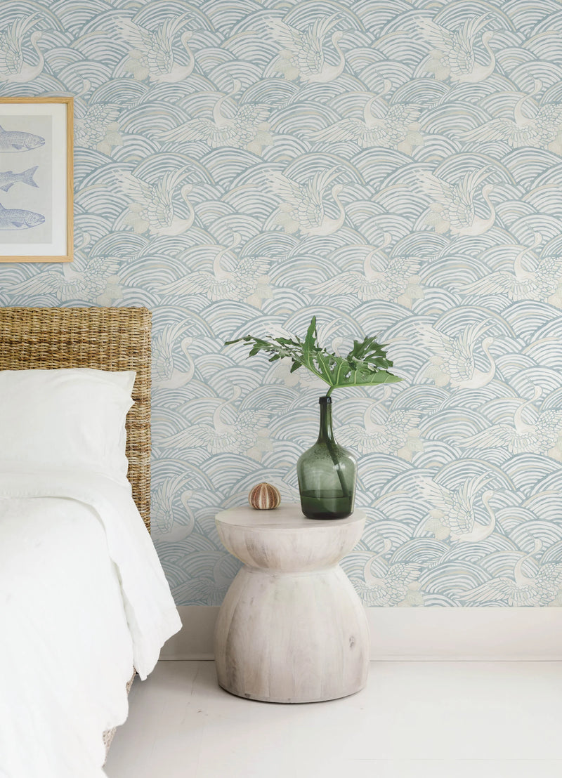 Egret Wallpaper by York Wallcoverings