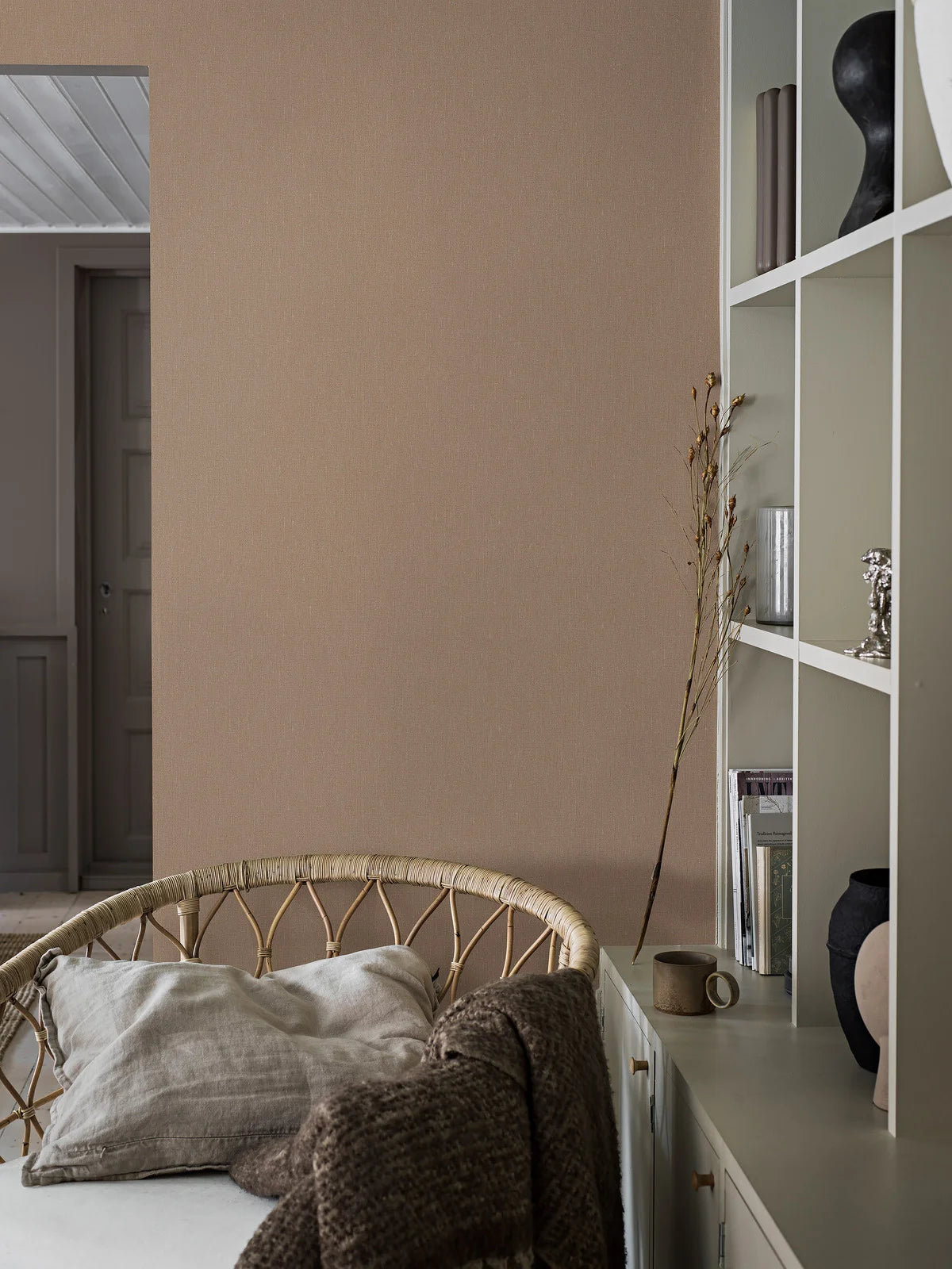 Linen wallpaper by BoråsTapeter